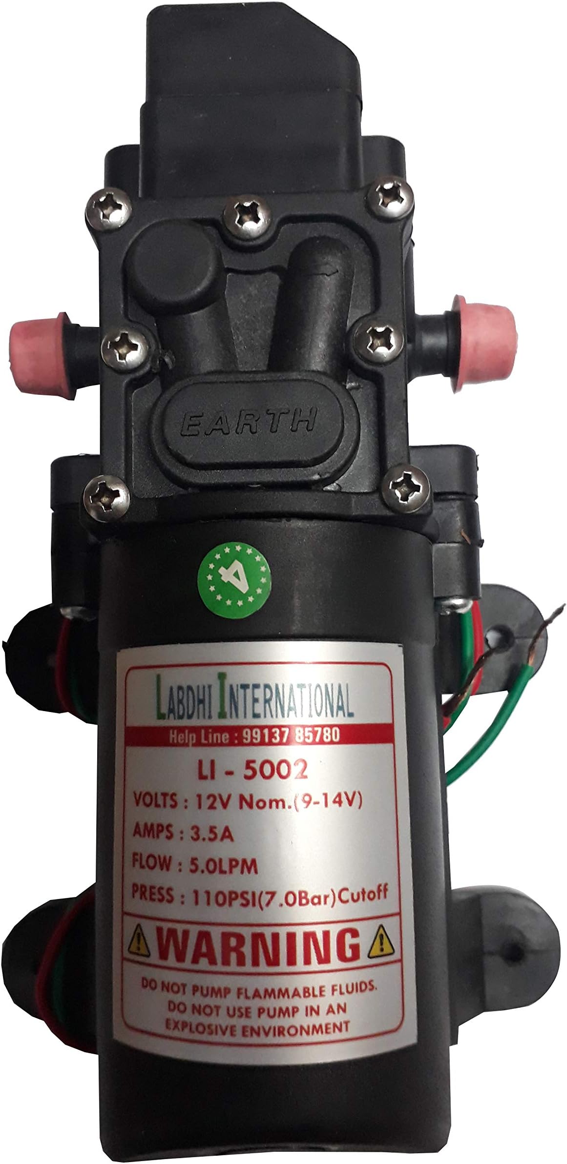 Labdhi International Agriculture High Performance 110PSI Garden Farm Battery Electric Sprayer Pro Pump 12 Volt Motor Pump Multicolour
