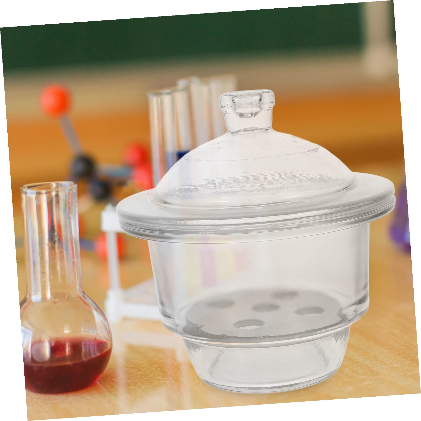 Labor exsikkator Glas vakuum trockenglas Borosilikatglas Laborforschung Wissenschaftliche Trockenschale für Experimente Schule Werkstatt