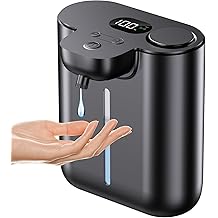 Automatic Soap Dispenser,9 Levels Liquid Soap Dispenser for Kitchen, RechargeableTouchless Liquid Hand Soap Dispenser for Bathroom,16.9oz/500ml,1200mah Rechargeable,Wall Mount &amp; Countertop