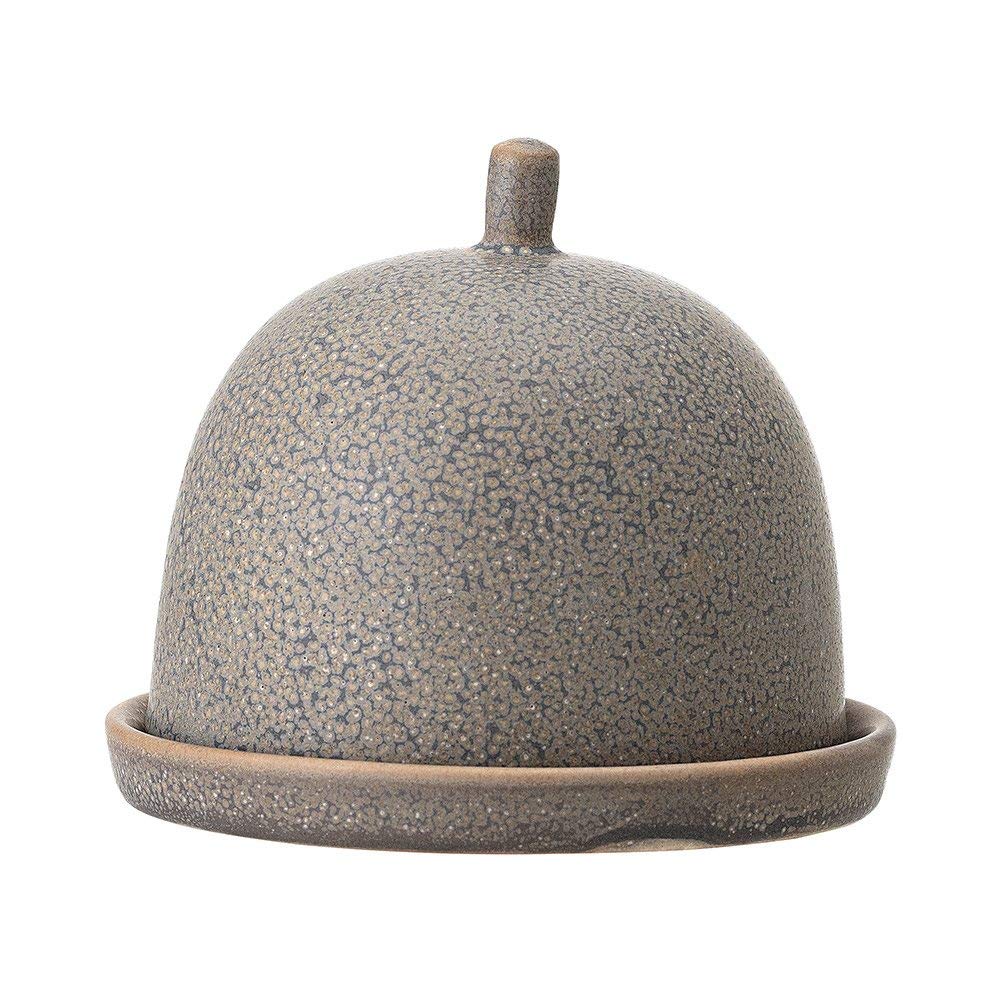 Bloomingville Butter Dish, Earthenware, Brown, 9 x 8 cm
