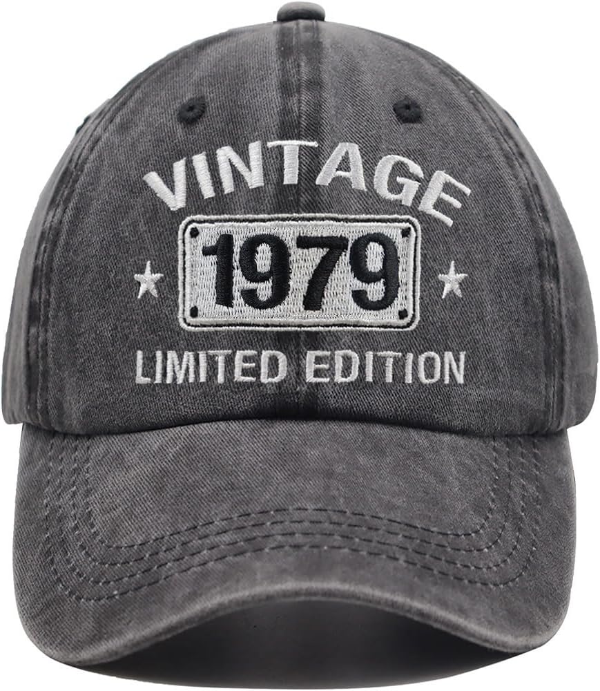 Vintage 1984 1983 1982 1981 1980 1979 1978 1977 1976 1975 Limited Edition Adjustable Embroidered Baseball Cap