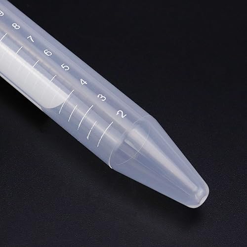 Miniatura 4 de Antrader Tubos centrífugos de 0.5fl oz, tubos cónicos estériles 50 piezas con tapas de tornillo, recipiente de plástico con marcas graduadas y de