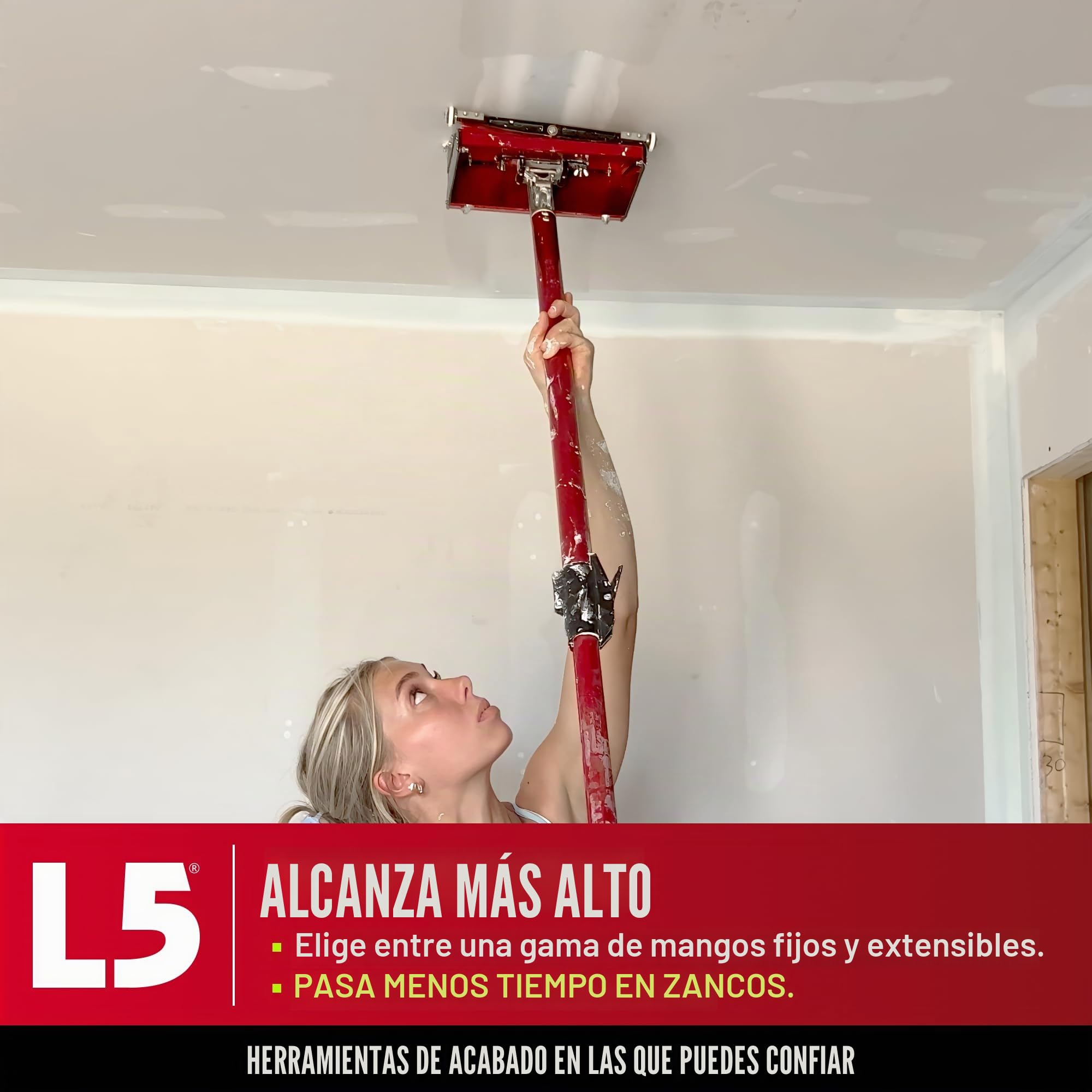 Caja plana de 12 pulgadas - LEVEL5 | Pro-Grade | Limpieza rápida | Acabado de paneles de yeso Sheetrock Gyprock Wallboard | 4-766