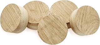 5 Pieces White Oak Wine Barrel Bung 2 Inch Wooden Bourbon Barrel Bungs Tapered Wooden Wine Stoppers for Wine Beer Bottle Crafts