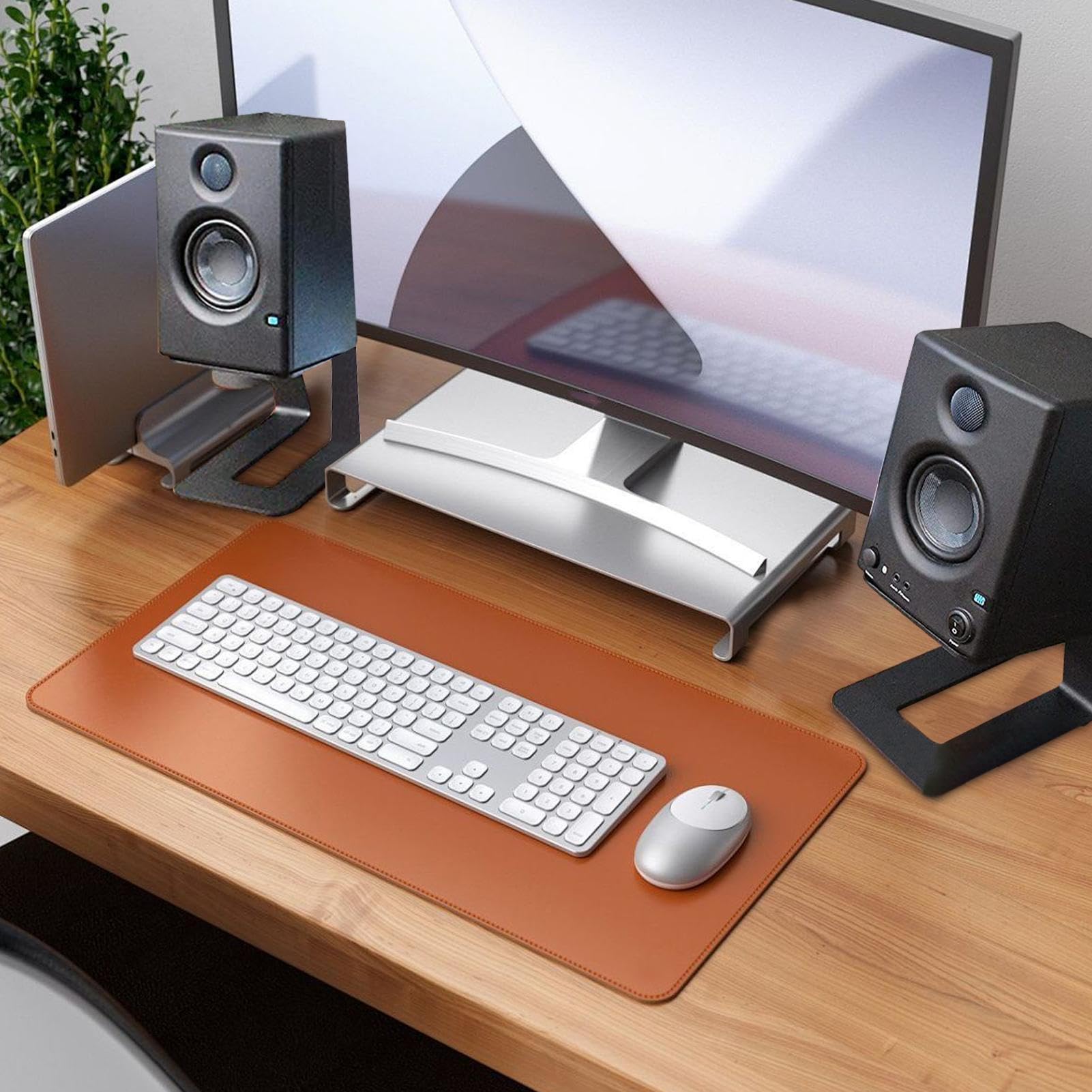 Desktop Speaker Stands - 22x16x14cm Altoparlatore Per La Scrivania | Altoparlanti A Prova Di Vibrazione A Di C Stand | Space Saving Studio Monitor Sleek Sound Speaks Per Altoparlanti