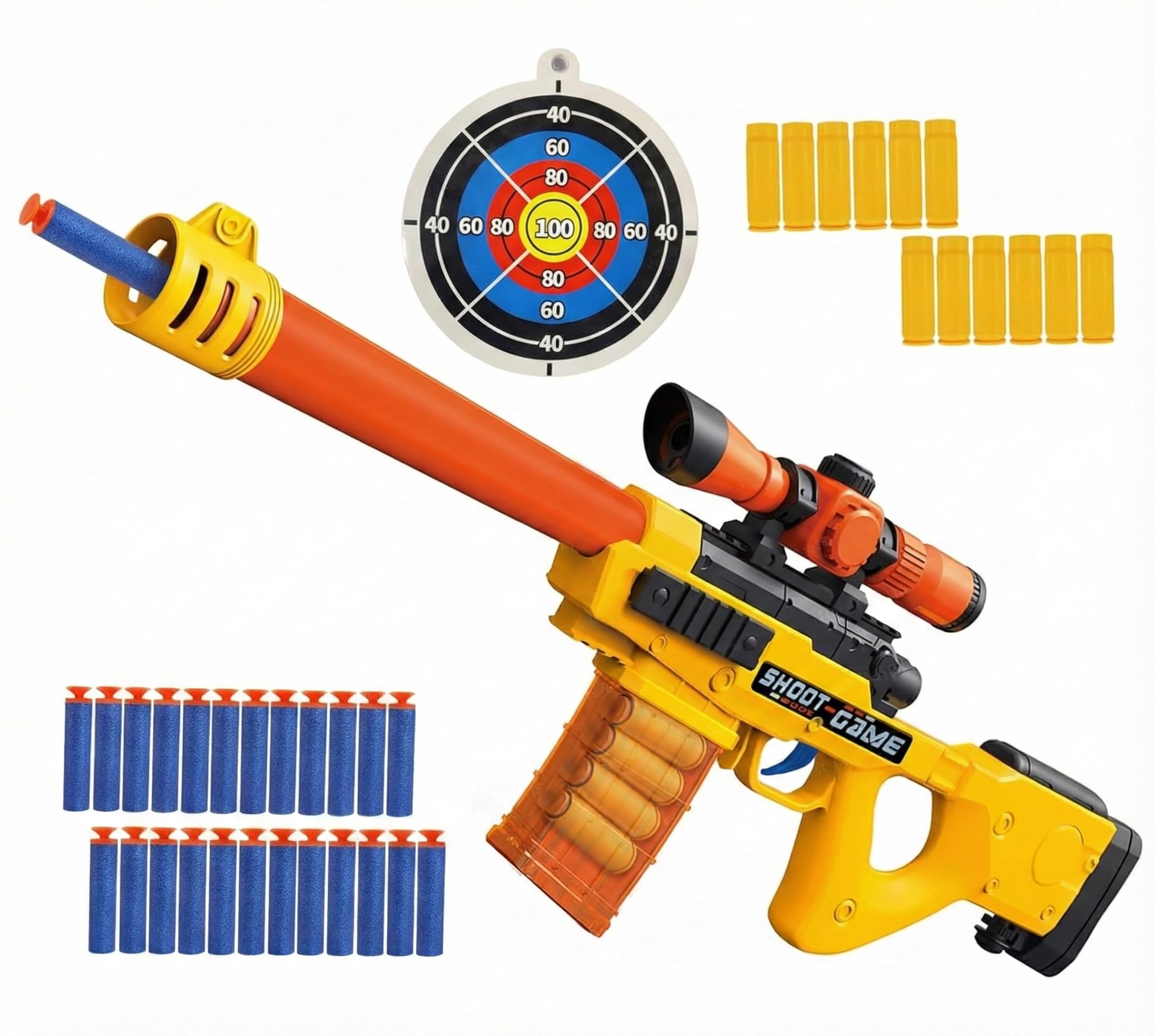 WizToy Target Shoot Sniper Soft Bullet Gun Toy for Kids – 70Cm