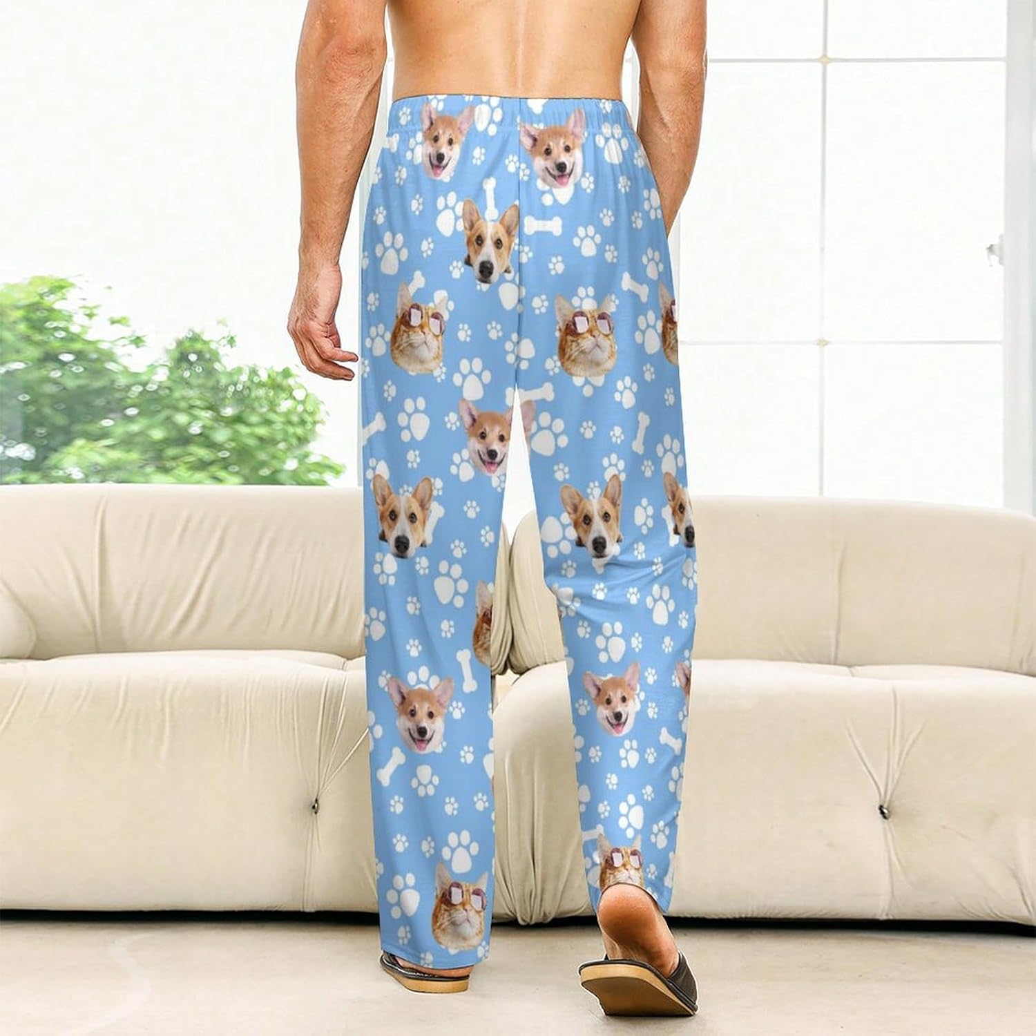Custom Pajamas Pants with Photo for Men Women:Made in USA Personalized Pajama Trousers,Gifts for Wife Husband - Image 5