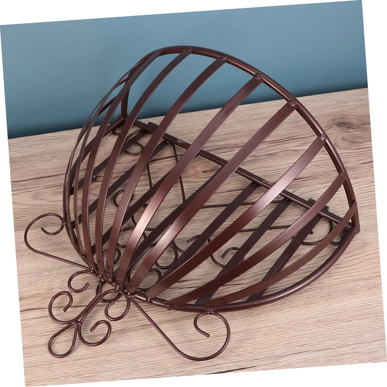 GANAZONO Railing Planters Outdoor Balcony Metal Wall Planter Basket Hanging Plant Basket Holder Half Round Hanging Baskets for Porch Balcony Fence Decor Bronze