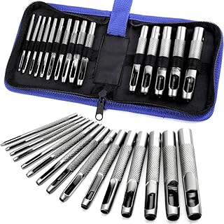 15 unids/set 1mm-11mm perforadora de cuero portátil DIY herramienta perforadora hecha a mano for correa de reloj herramientas de trabajo de cuero