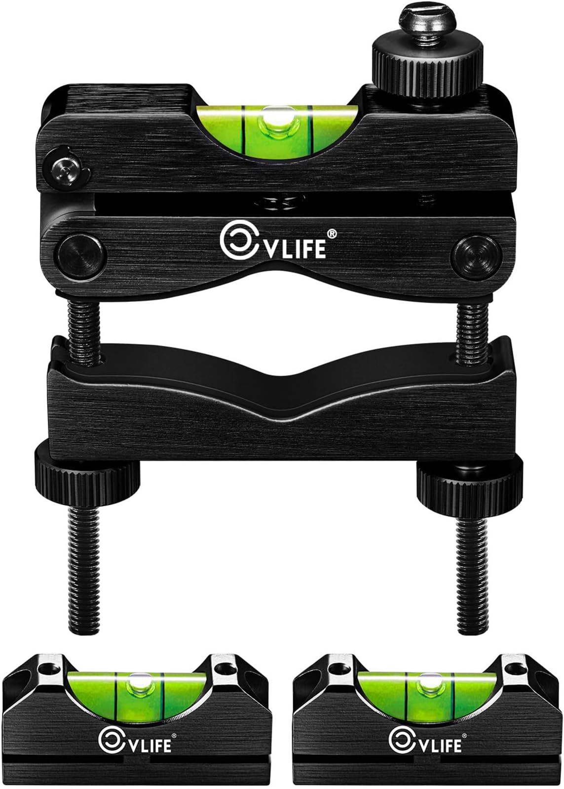 Scope Level Scope Leveling Kit with Heavy Duty Construction, Scope Leveling Tool with 2 Magnetic Universal Level Bubbles, Black