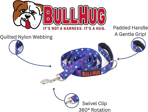 Vista 56 de BULLHUG Correa de bulldog de 6 pies con mango acolchado. Perfecto para bulldogs, bulldogs franceses, pugs y todas las razas. Correas para caminar