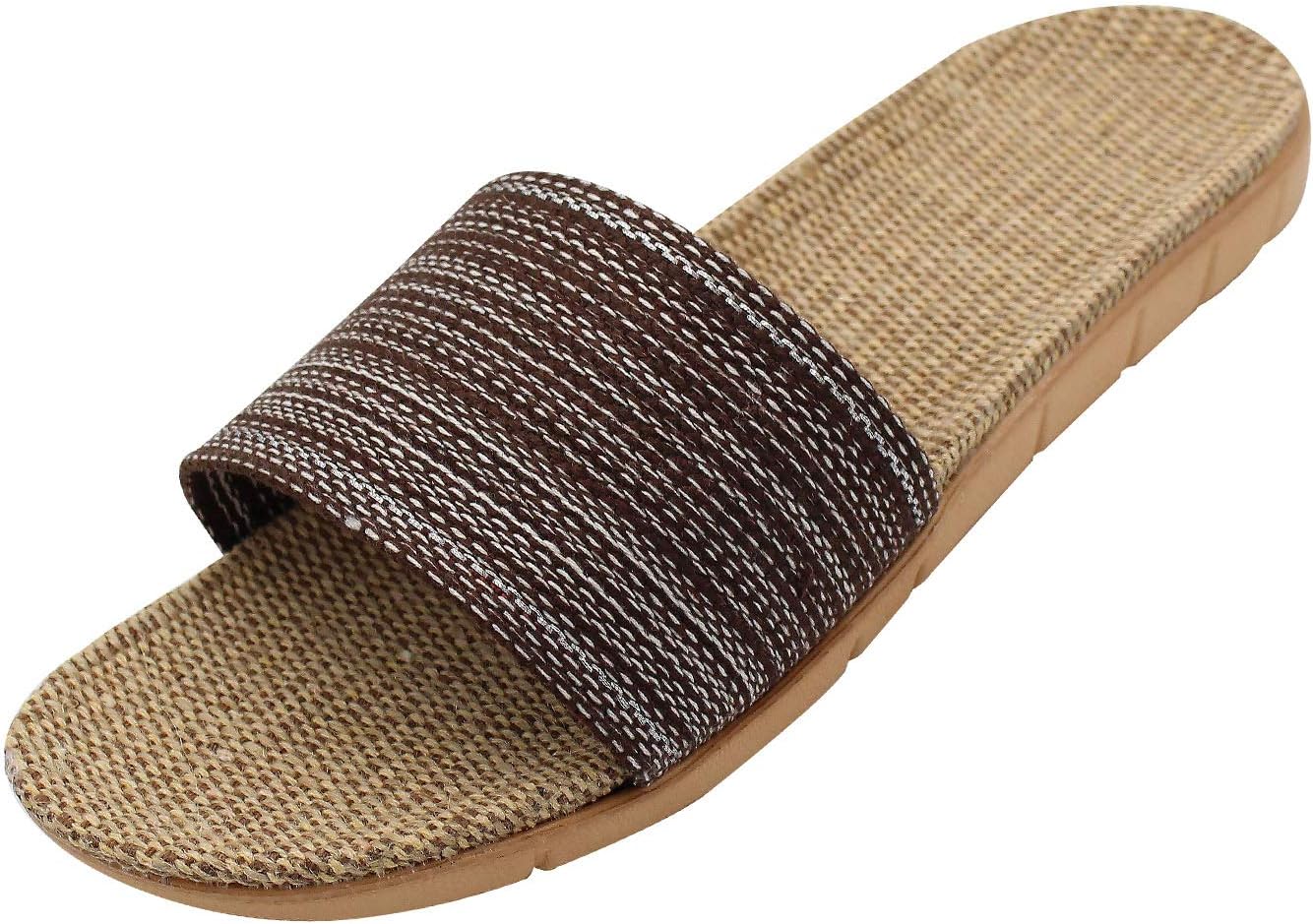 Hwayslon Fashion Unisex Linen Summer Skidproof Indoor Slippers