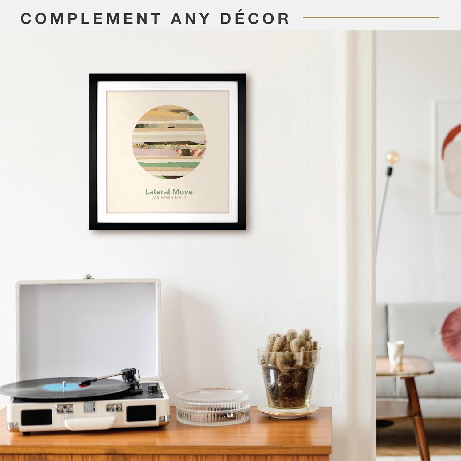 MCS Single Matte Record Album Frame, 15x15 Record Frame, Black to Display One LP Vinyl Record Jacket (1-Pack)