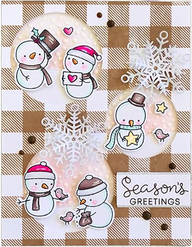 Miniatura 4 de FAWENUCY Troqueles de álbumes de recortes sellos transparentes y troqueles de corte de metal para hacer tarjetas plantilla de papel para