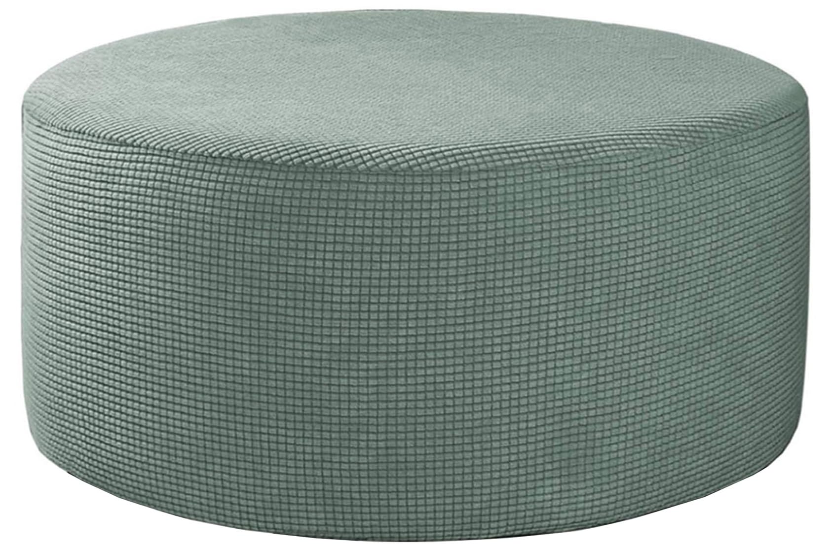 Odaima Round Ottoman Slipcover 36/24 inch Stretch Jacquard Round Ottoman Cover Foot Stool Cover Washable Storage Ottoman Cover Protector Footstool Cover with Elastic Bottom(#9,50x50cm/20x20in)