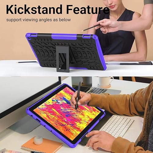 Miniatura 5 de ROISKIN Funda con función atril de doble capa resistente a prueba de golpes para niños 2021 Release Tablet 10 y 10 Plus funda de 11 generación sin