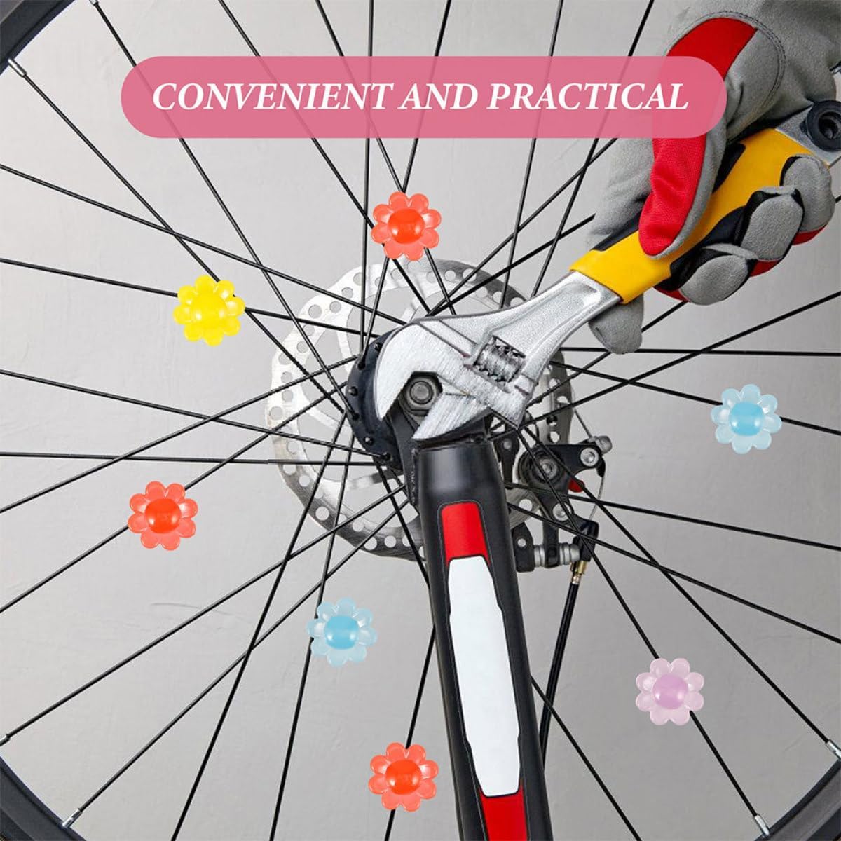 Yardwe 80pcs Bike Spoke Beads Bicycle Wheel Decorations Mixed Small Beads for Bike Accessories Boys Cycling Outdoor