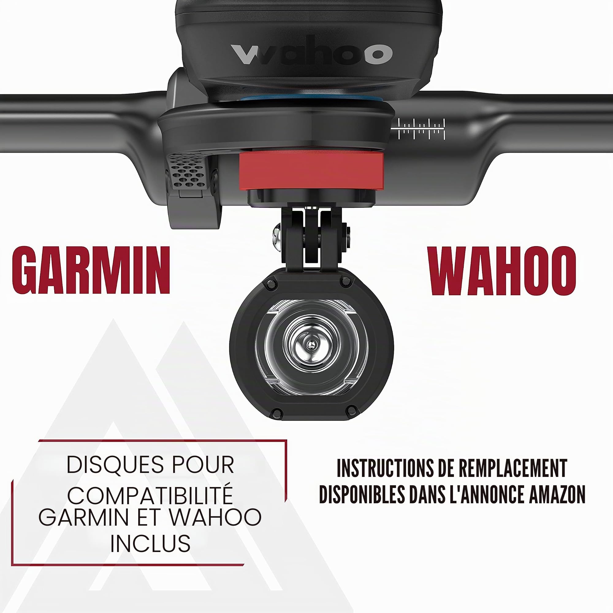 KOM Cycling CM06 Support d'ordinateur GoPro à libération Rapide pour Ordinateur de vélo Wahoo et Garmin (Support de vélo Compatible avec Edge 1040, Elemnt Roam et Autres) 1030 Support de vélo