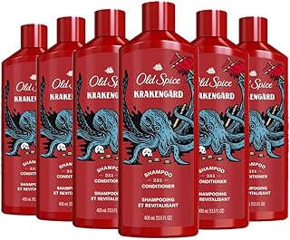 Old Spice Krakengard 2-in-1 Shampoo & Conditioner for Men, Healthier, Fuller, More Moisturized Looking Hair, 13.5 Fl Oz Each (Pack of 6)