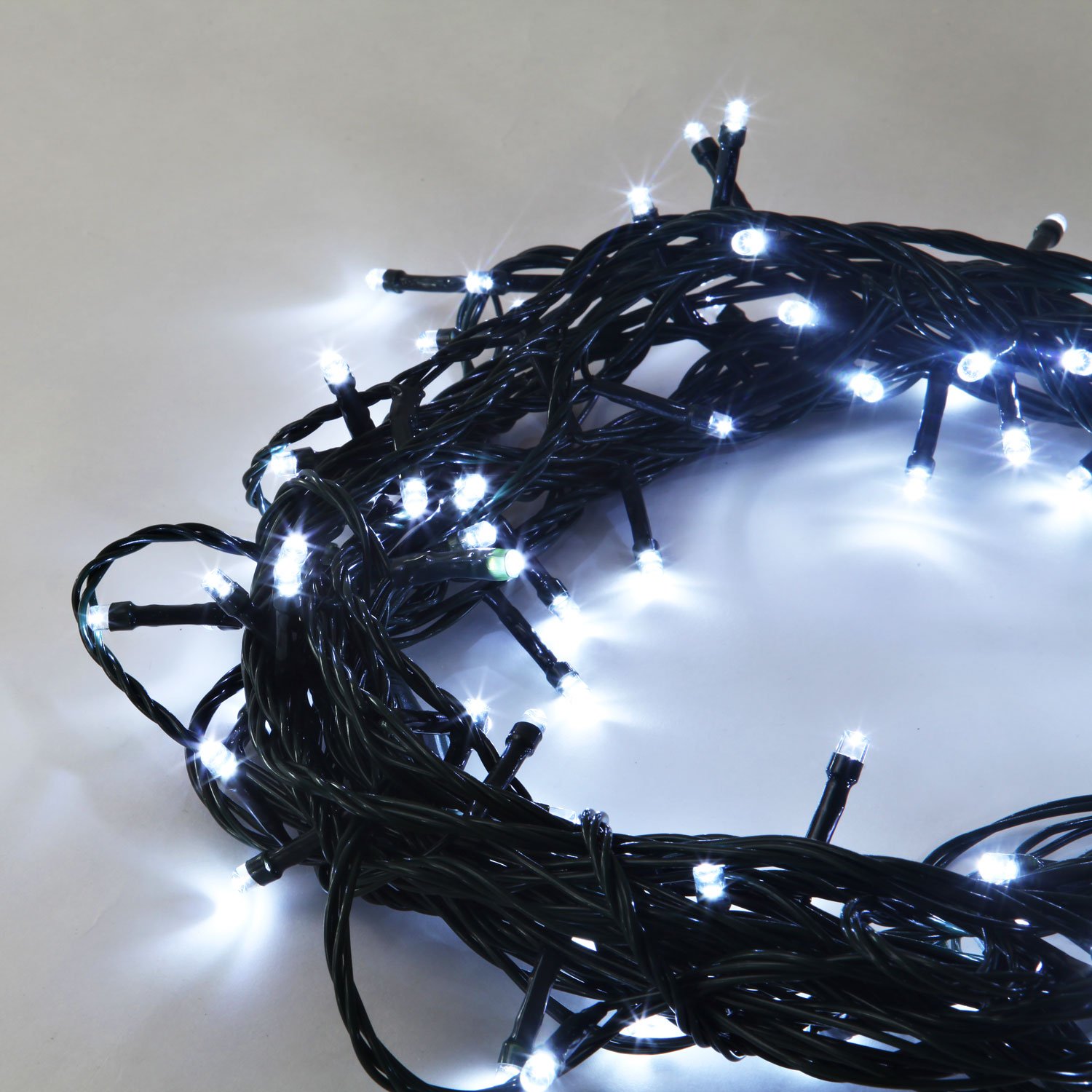 LampLust Guirlande lumineuse extensible jusqu'à 1200 LED pour intérieur ou extérieur Blanc froid 9,5 m