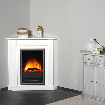 muenkel design Nook - Opti-Myst Elektrokamin Eck-Kamin – Schenkelmaß 75