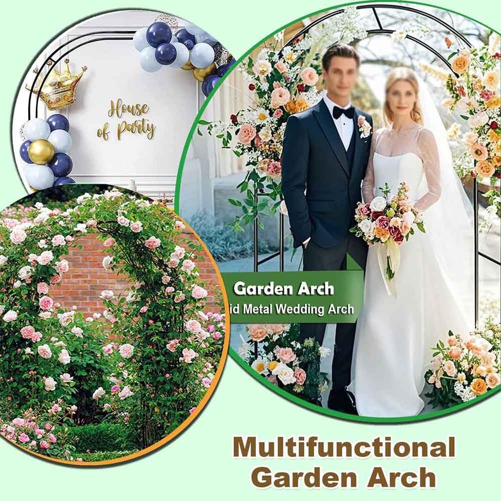 Robusto arco da giardino in metallo per rose 1.4M/1.8M/2.4M/3M/3.5M durevole traliccio pergola per matrimoni all'aperto Colore verde W2.4M* H2.2M Struttura di supporto