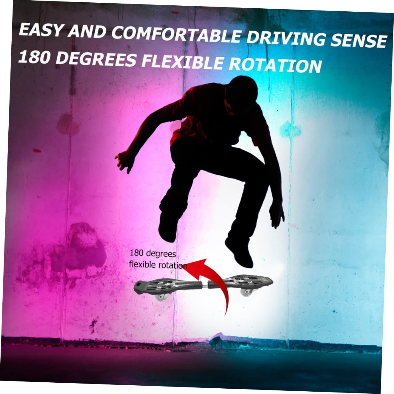 Patineta Giratoria Ruedas Brillantes de 360 Grados para Adultos