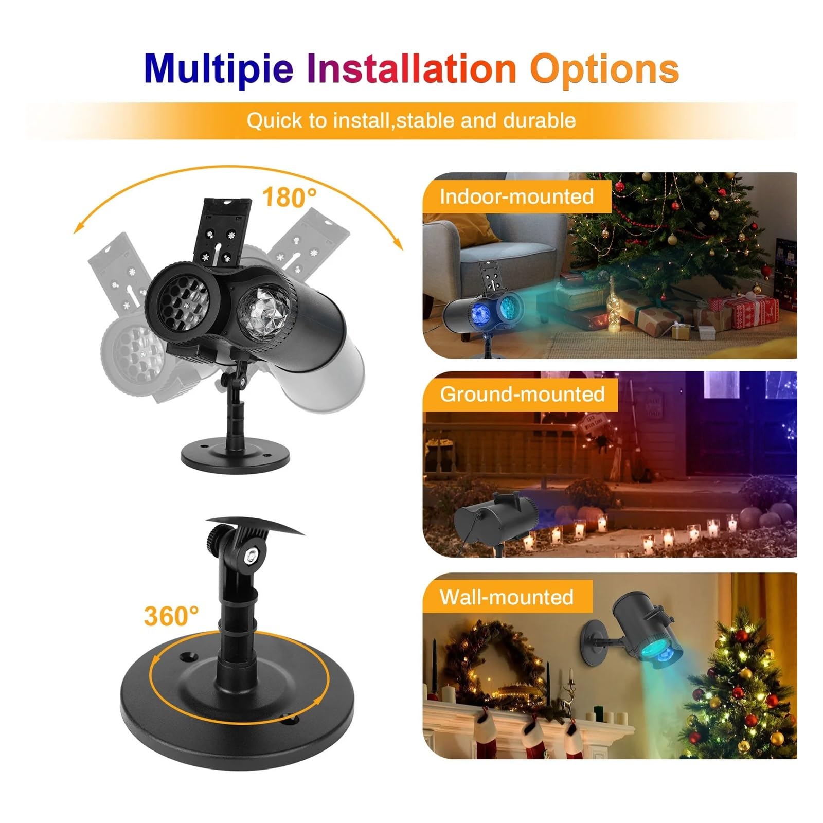 Modèles de lumières mobiles Projecteur LED à distance for noël et Halloween, vague 3D, 12 motifs, lumières de projet, décorat de fête, projecteur de scène étanche pour la décoration intérieure et exté