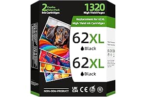HP 62XL Black Ink Cartridges: Premium Printing Solution for Crisp Documents and Vibrant Photos