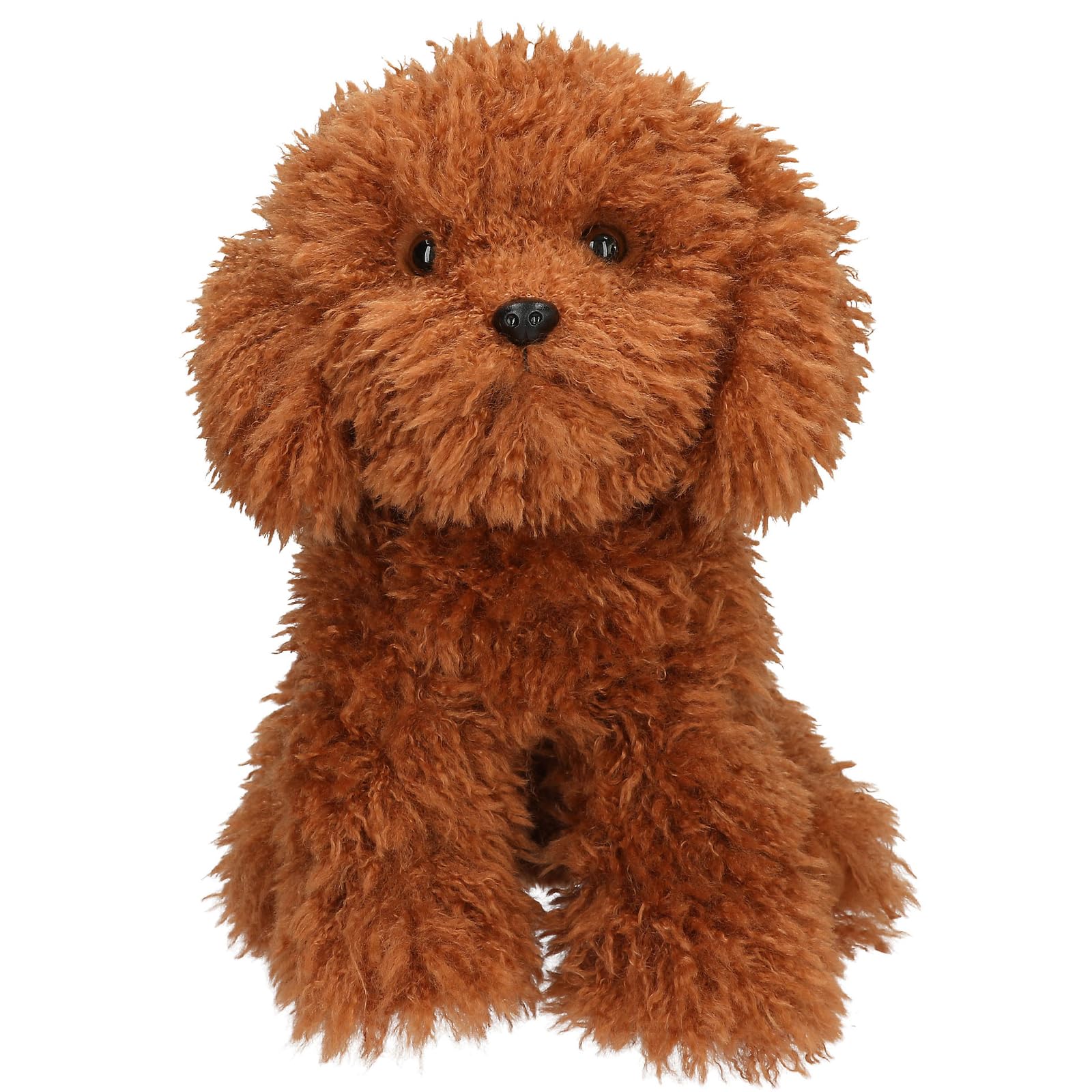 Depesche 14057 TOPModel Fur Ever Friends Cuddly Toy Dog Teddy with Curly Fur in Dark Brown, Approx. 30 cm Large Plush Toy