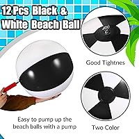 Vista 3 de 12 bolas inflables de PVC de 16 pulgadas, bolas inflables de piscina para piscina, verano, temática hawaiana tropical, recuerdos de fiesta