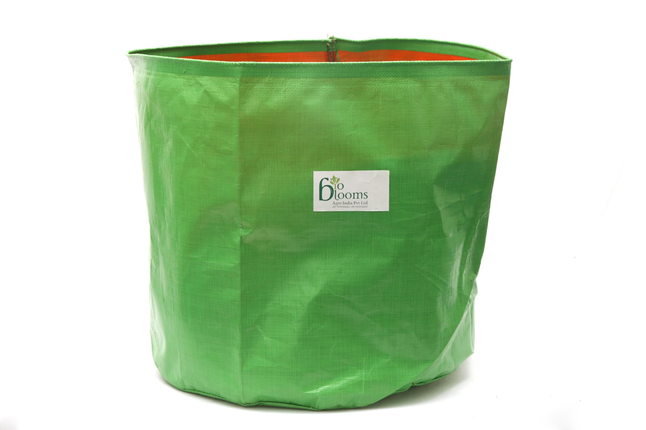 Bio Blooms Agro India Pvt.Ltd. 18X18Inch HDPE Plant Grow Bags for Terrace Gardening | Pack of 10 | Green & Orange Color | Outdoor Use (B07Z6H4S93) Amazon Price History, Amazon Price Tracker