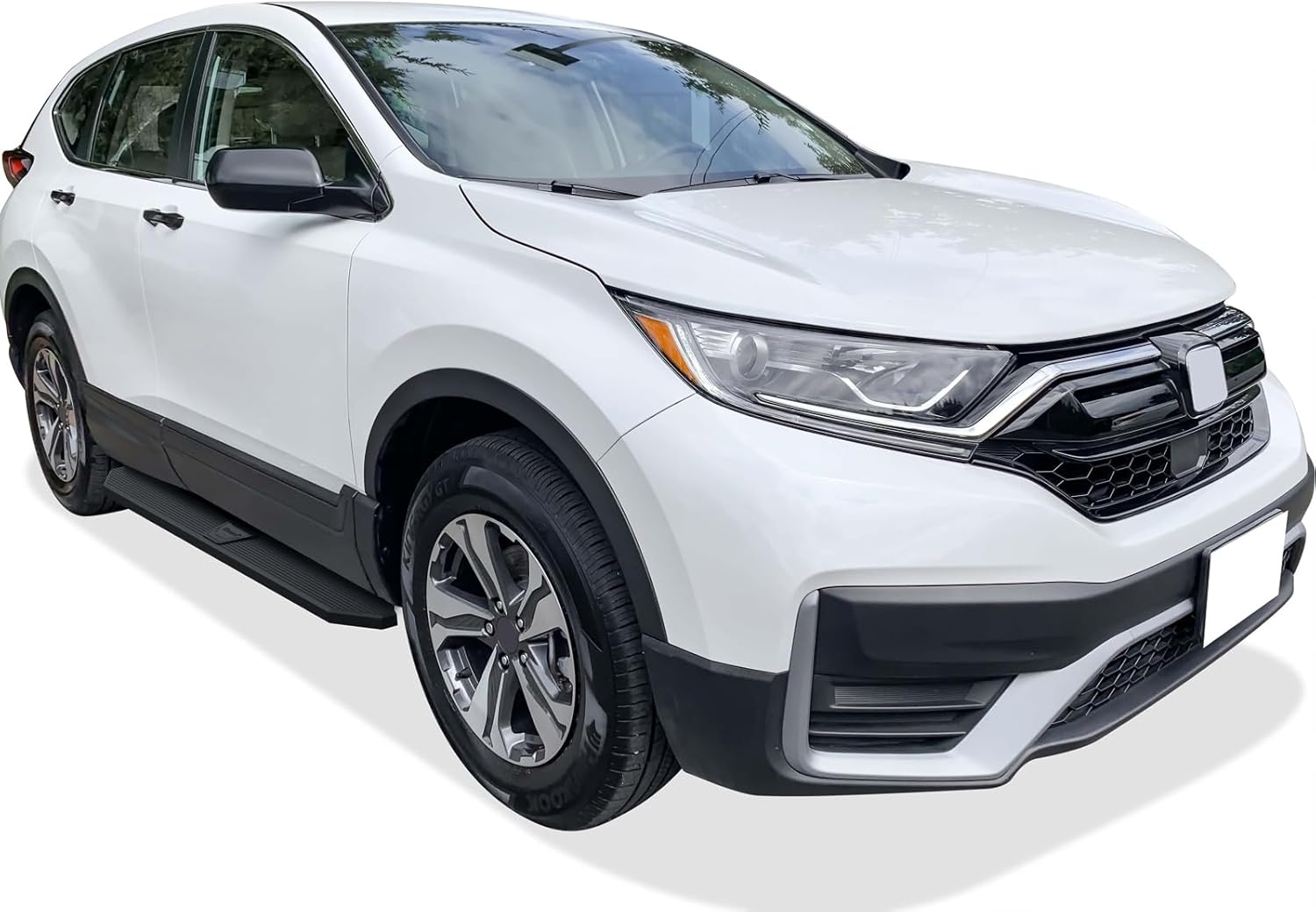 APS Black Stainless Steel Running Boards Style Compatible with Honda CR-V 2017-2022 (Side Steps Side Bars) 6in Wide