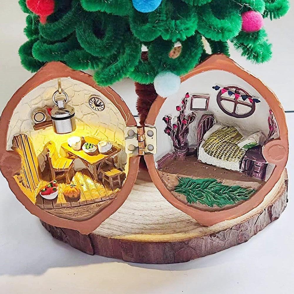 Walnut Shell Doll House,Handmade Walnut Shell Doll House Tiny