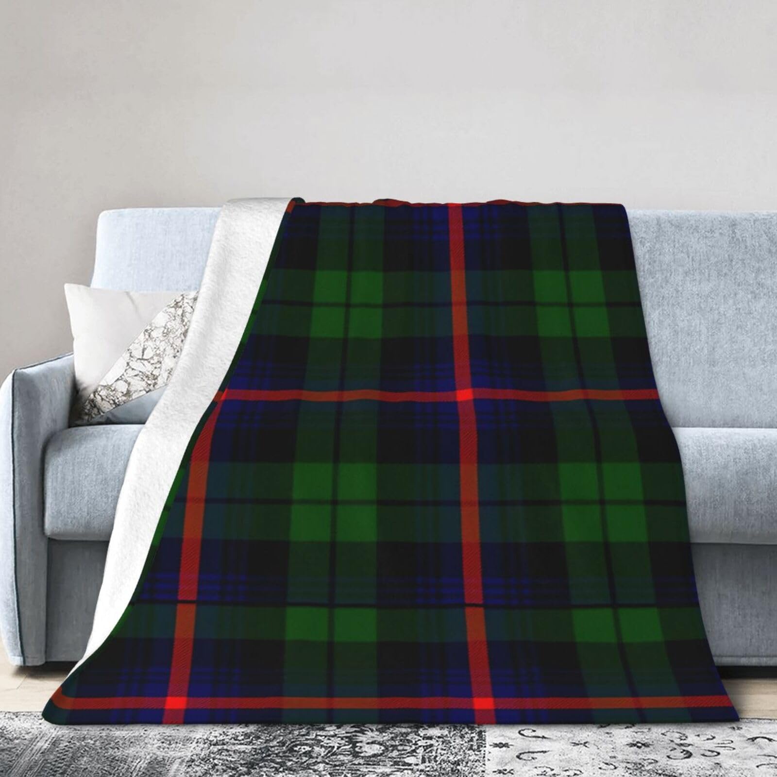 ERTDFXCV Clan Urquhart Tartan Blanket 60"x50"