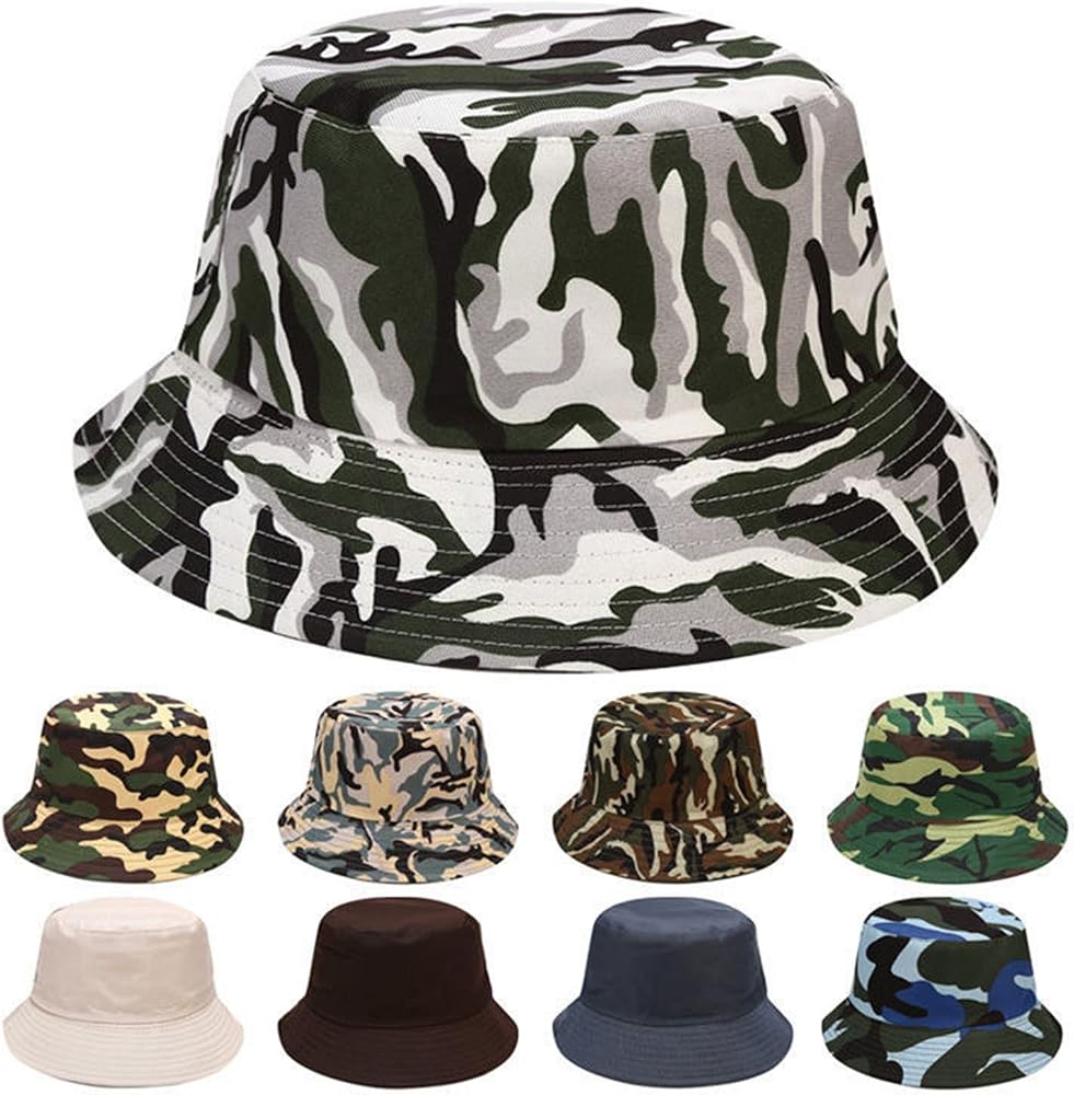Cappello Pescatore Unisex In Cotone E Denim – Mimetica Chiara – Regolabile, Leggero, Per Outdoor