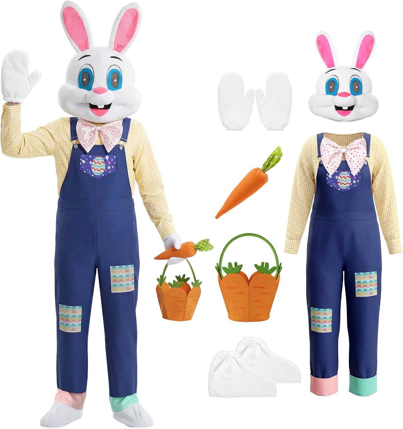 Easter Bunny Costume Adult,Easter Rabbit Bunny Suit Mascot Costume Animal Costume Adult Fancy Dress
