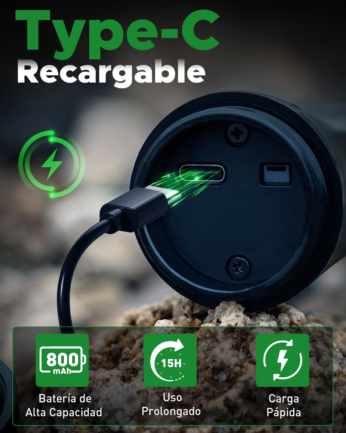 Hazlewolke Pinpointer Detector de Metales - Recargable - Completamente Impermeable, con un Solo Clic para Eliminar Interferencias, Accesorios de Localizador de Precisión para Adultos y Niños