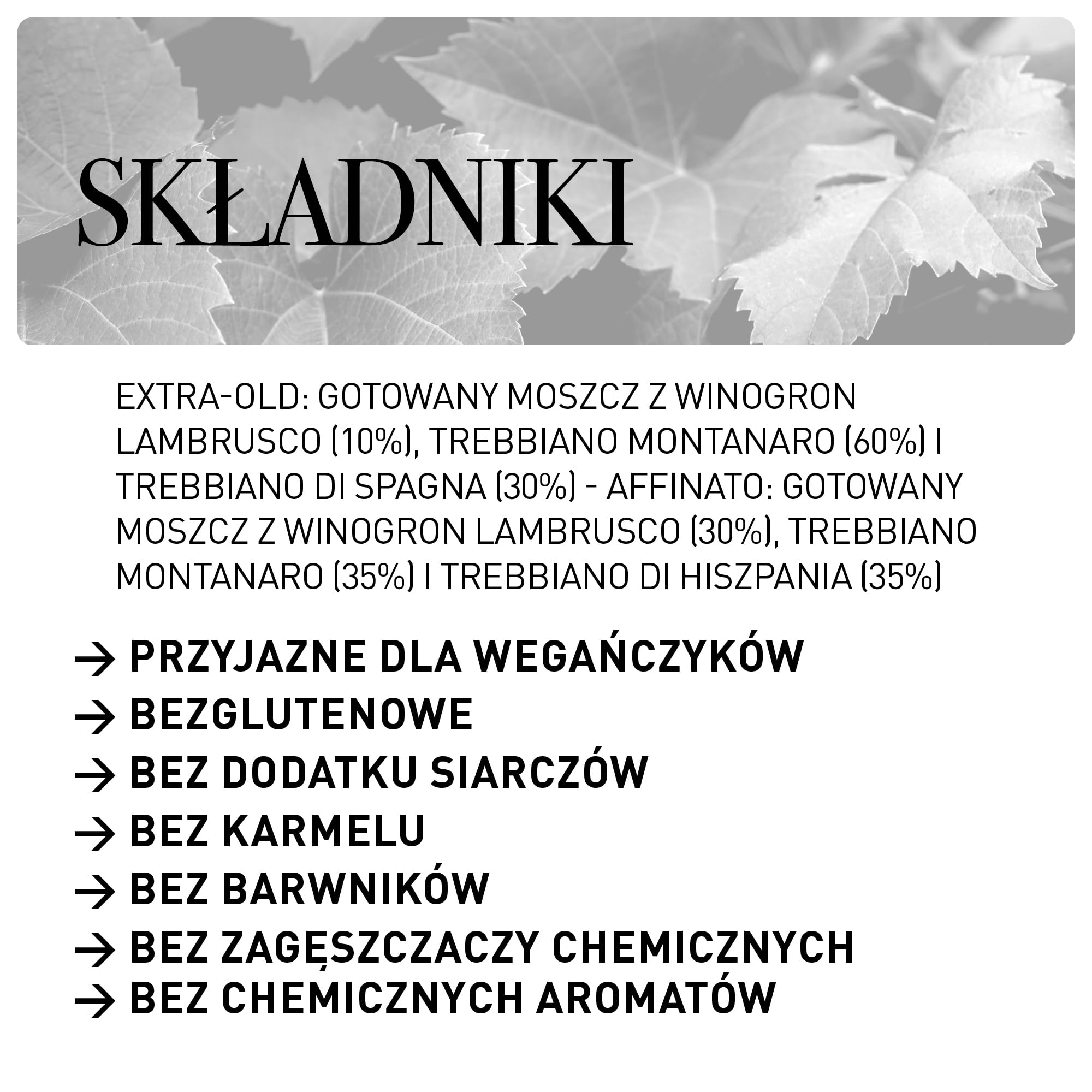 La Secchia - „Duet” tradycyjnego octu balsamicznego z Modeny D.O.P. z wiekiem 12 i 25 lat. Dwie butelki o pojemności 100 ml z wieczkiem dozującym z dmuchanego szkła.