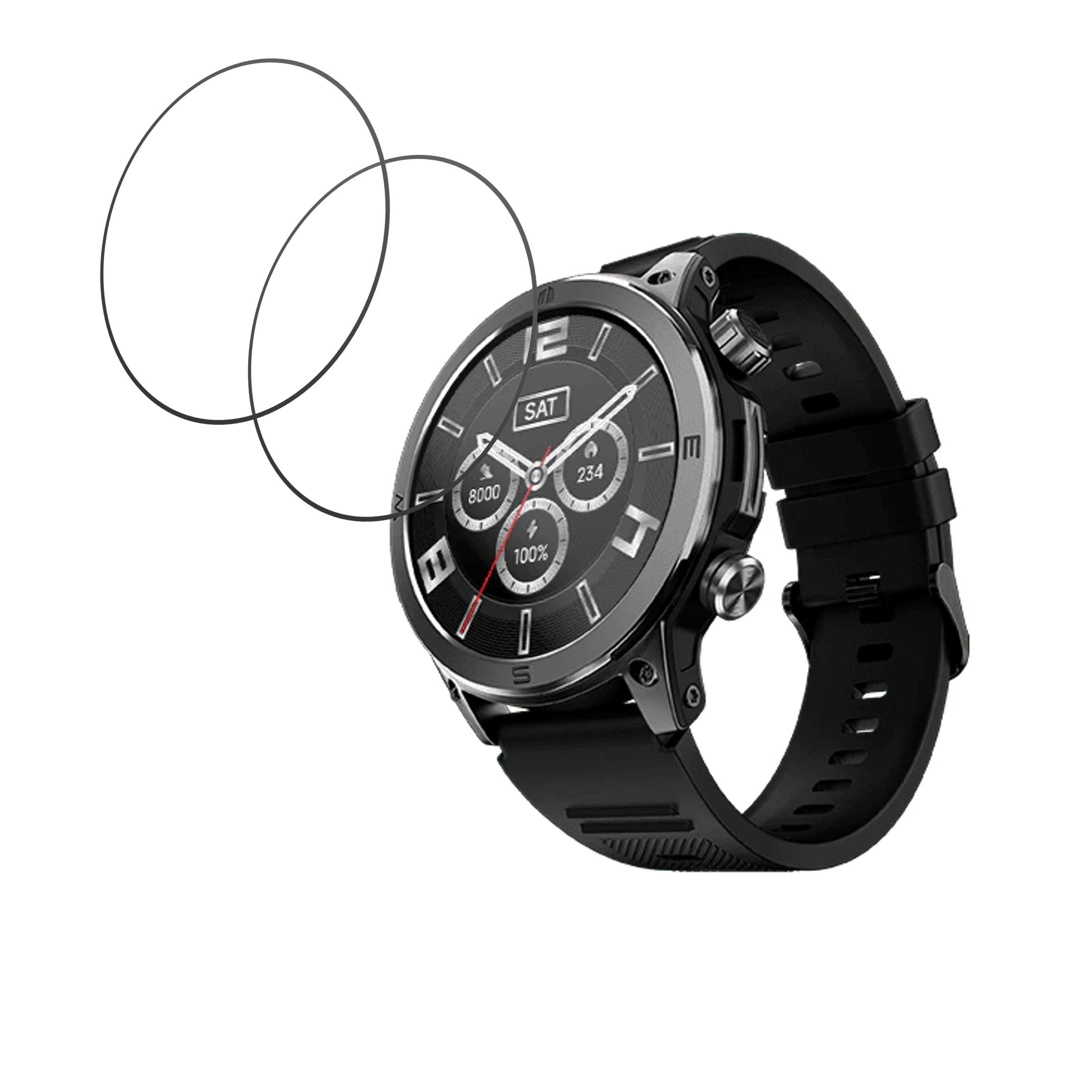 DVTECH® NoiseFit Endeavour Compatible Smartwatch Screen Protector Flexible Unbreakable Scratch resistance (Flexible Screen Protector) (Pack of 02) (B0CQPCM6BC) Amazon Price History, Amazon Price Tracker