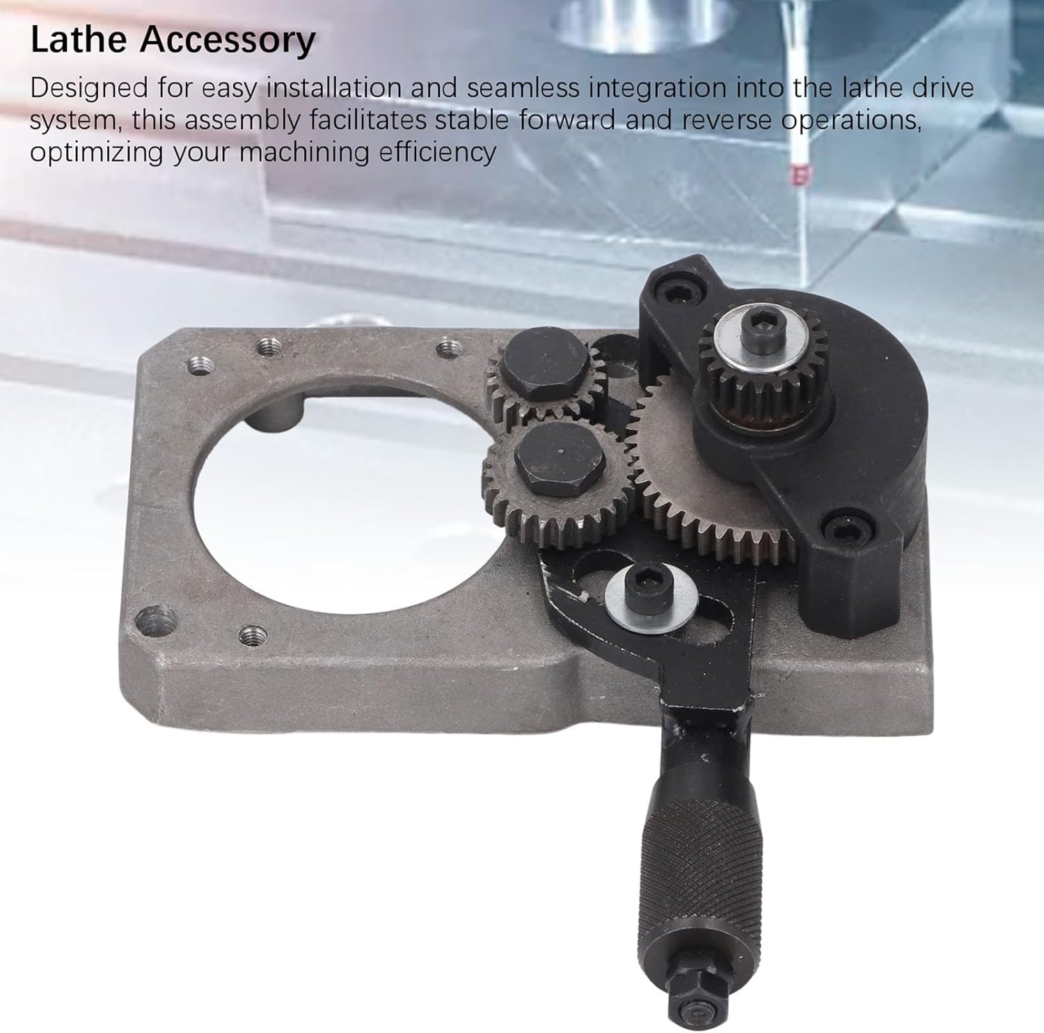 0618 Lathe Headstock Assembly with 20T, 25T, 45T Gear, Gear Head Forward Reverse Accessory, for Mini Lathes, Aluminum Alloy Body