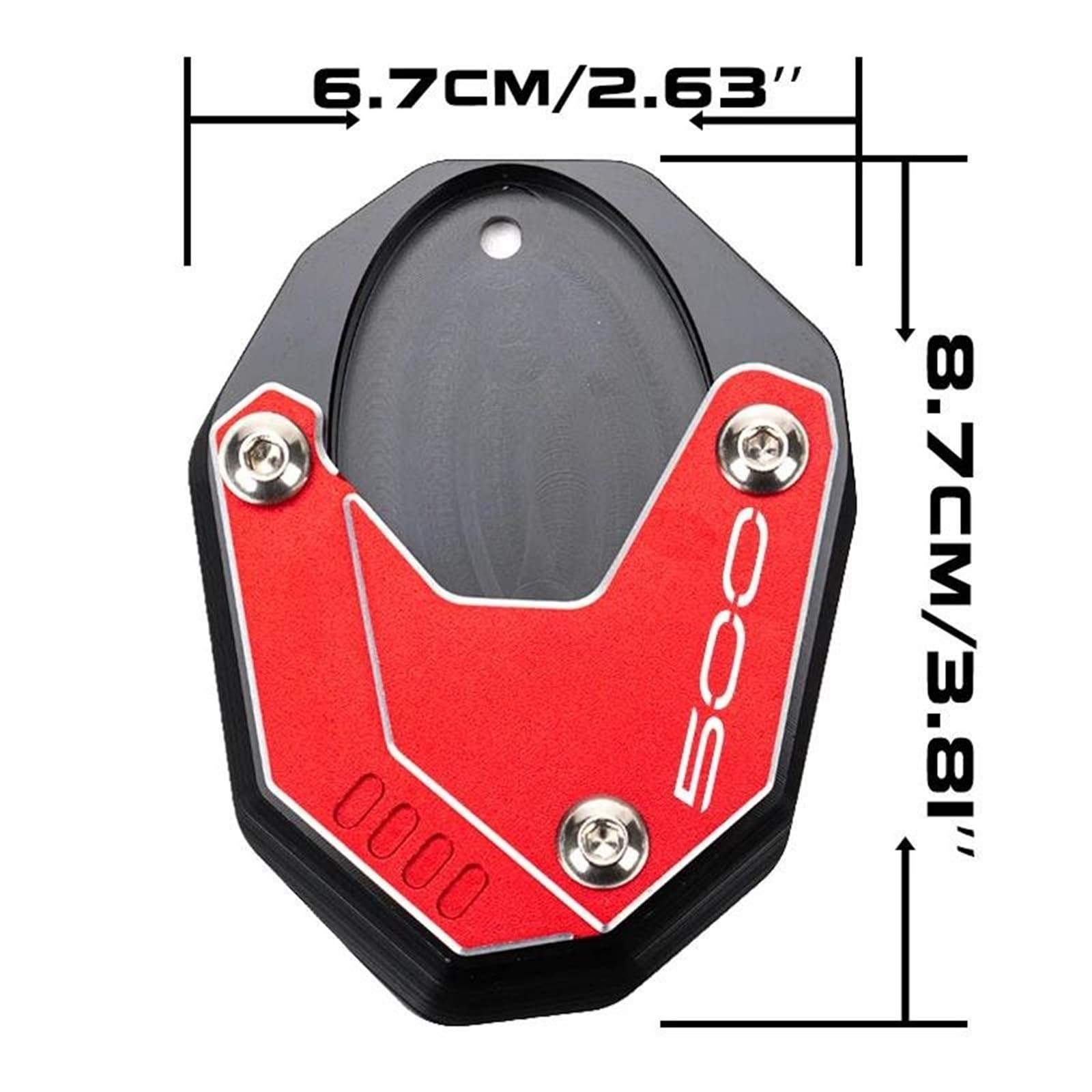 Ingranditore Per Cavalletto Laterale In Alluminio Per Ninja 125 (2019-2024) - Piastra Antiscivolo Per Moto - Accessorio Parcheggio Stabile - Nero