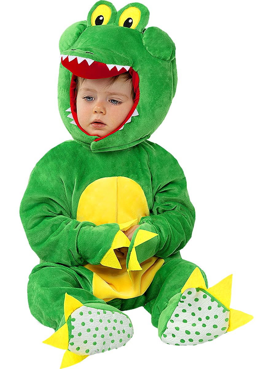 Funidelia | Disfraz de Cocodrilo para bebé Animales - Disfraz para niños y divertidos accesorios para Fiestas, Carnaval y Halloween - Verde