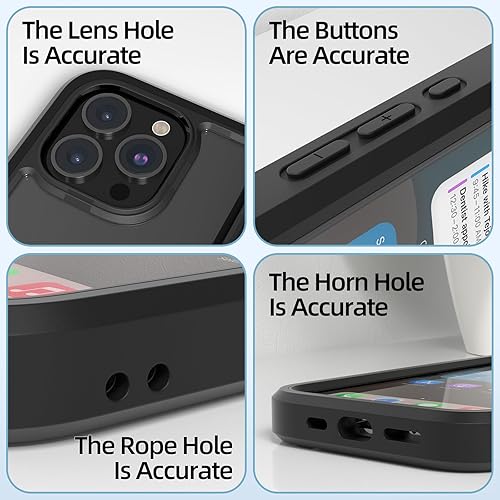 Miniatura 5 de WXR Compatible con iPhone 15 Pro Max, parachoques de silicona suave y parte trasera de policarbonato duro transparente e interior de policarbonato