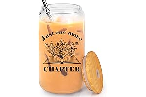 BEEUHLIL Gifts for Reading Lovers: A Stylish 16 oz Can Glass for...