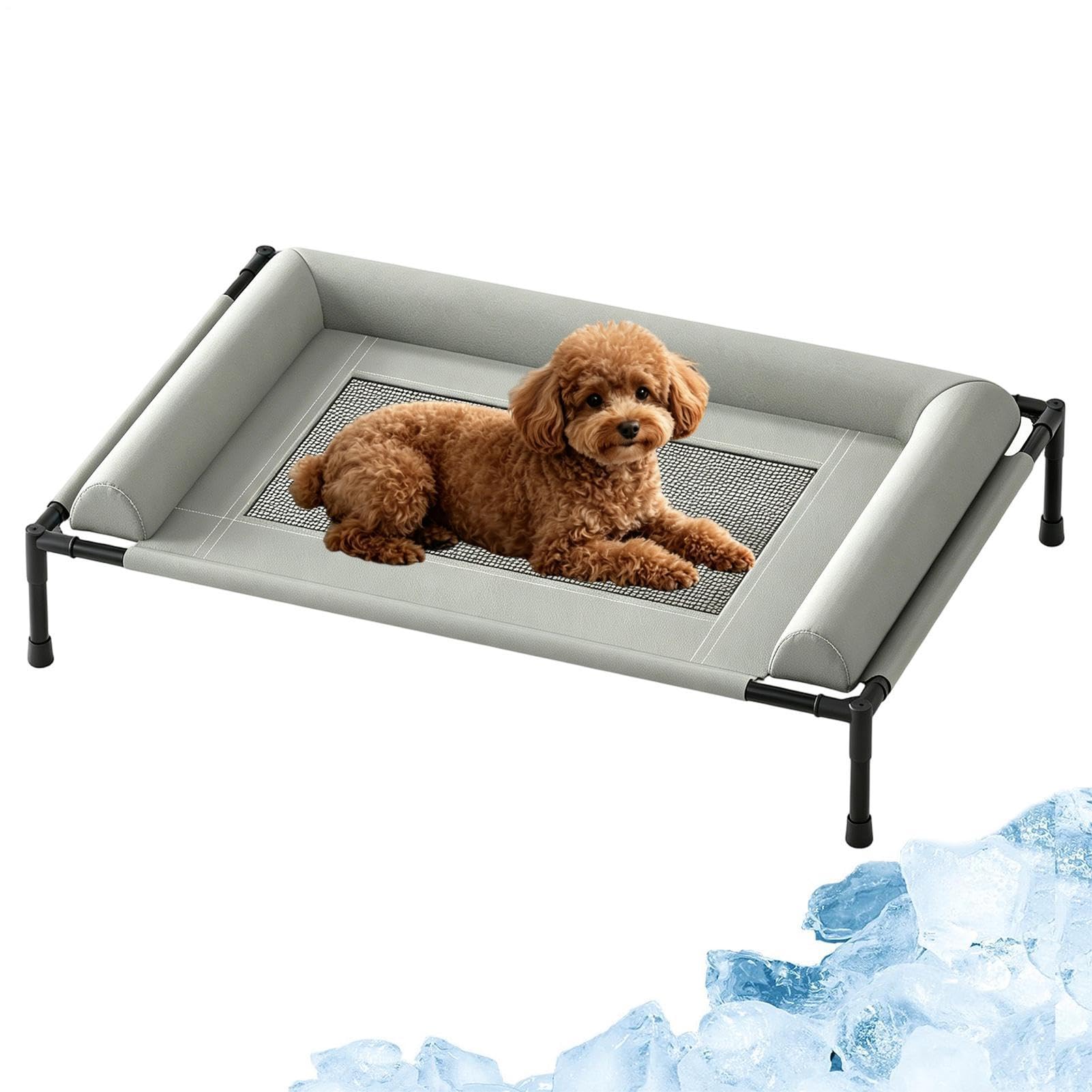 Cama de Acampada para Perros Alfombra Plegable Antivibración Transpirable | Cama exterior para perros Exterior, Porche, Suelo, Patio Trasero, Playa, Patio e Interior