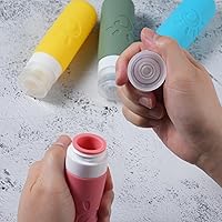 Vista 5 de Botellas de viaje para artículos de tocador, recipientes de viaje aprobados por la TSA de 3 onzas, a prueba de fugas, accesorios de viaje líquidos