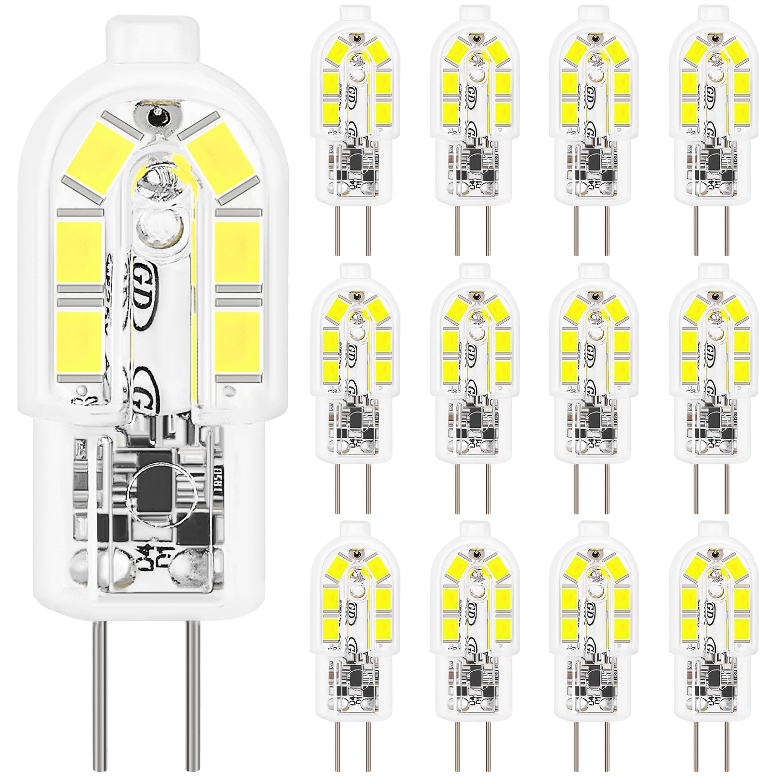 10er Pack G4 LED Birnen – 5W, Warmweiß 3000K, 360° Abstrahlwinkel, AC 12V, 320 Lumen