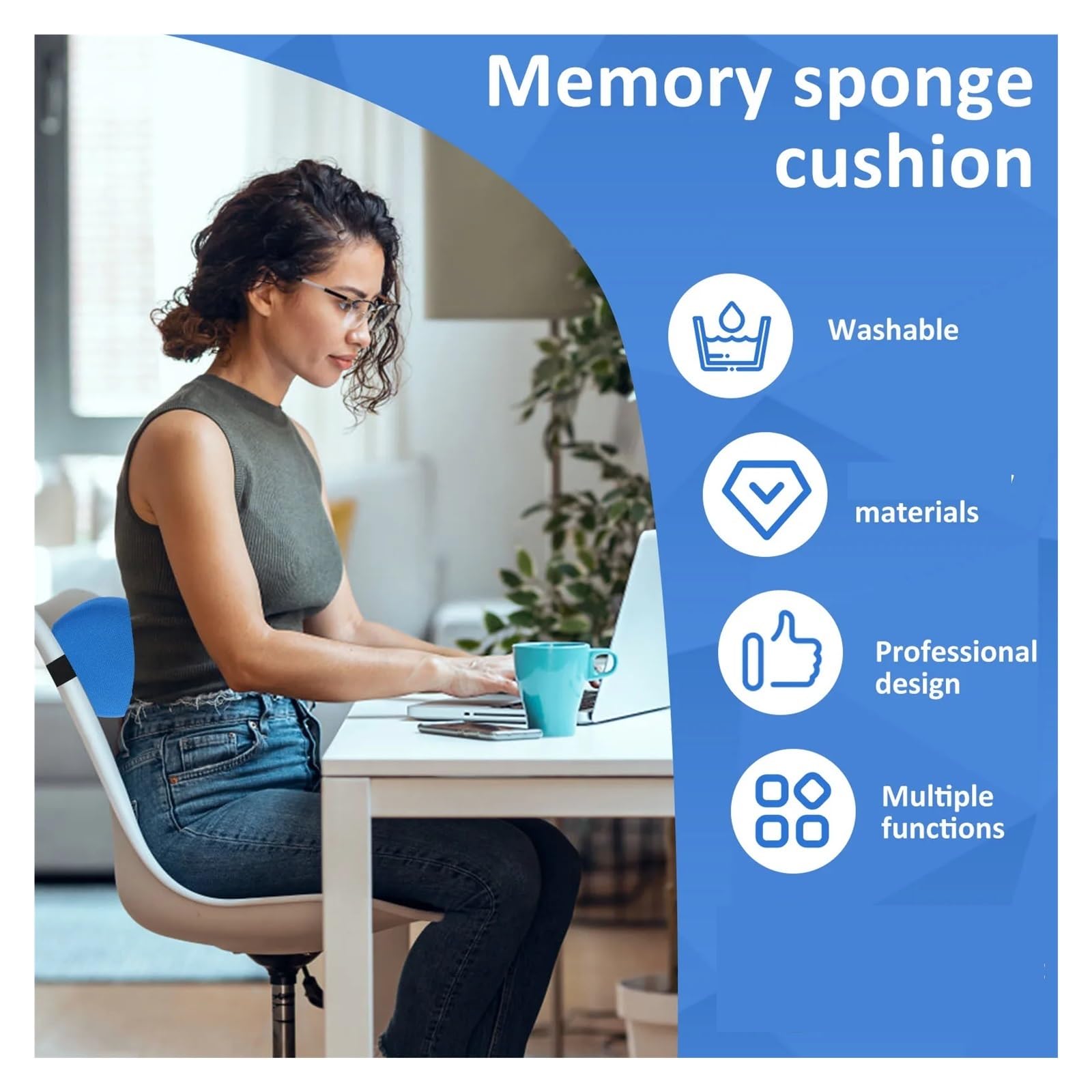 Lendenrollen Kissen 1/2 Stück Lordosenstütze Rolle Memory Foam Zylinder Bolster Kissen mit Gummiband Ergonomisches tragbares Reisekissen for den unteren Rücken(Black,2PCS)