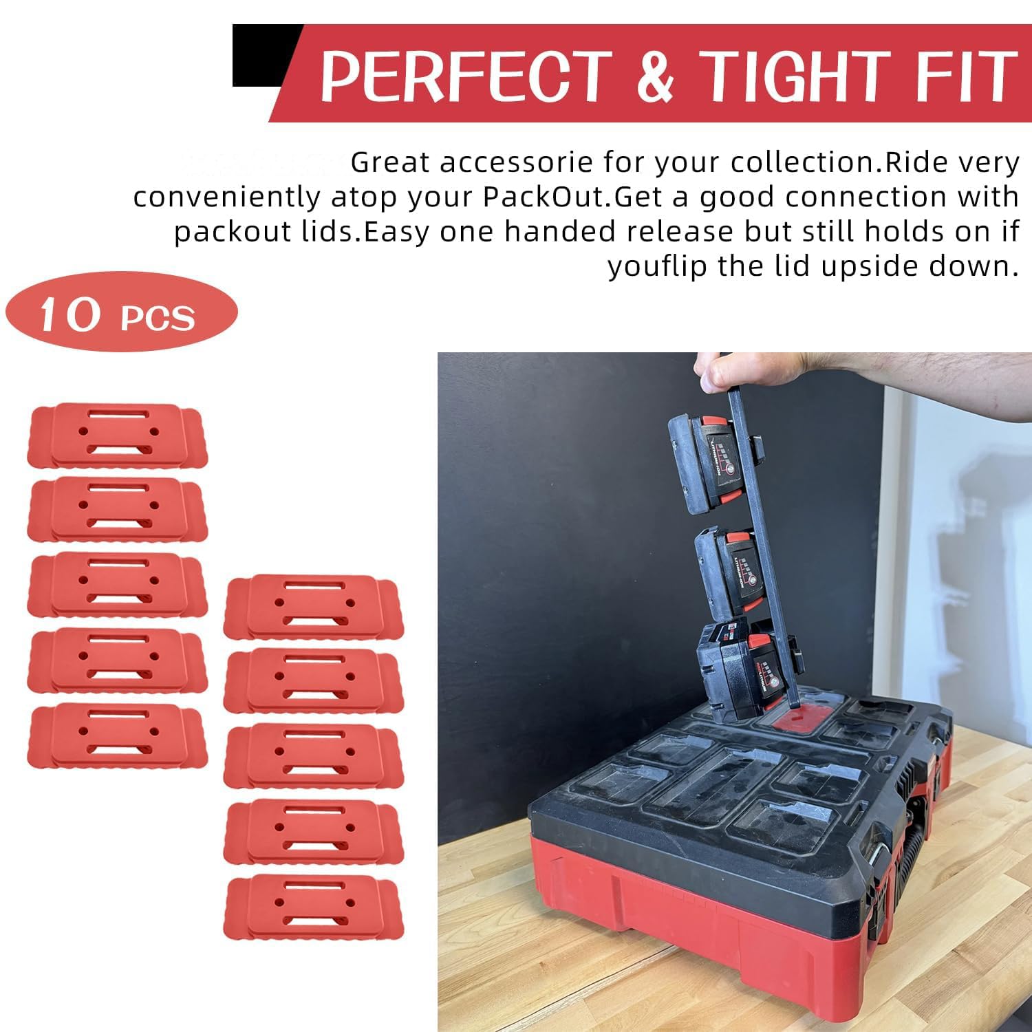 Amazon | Milwaukee Packout用レッドフィートマウントシステム – 10個 